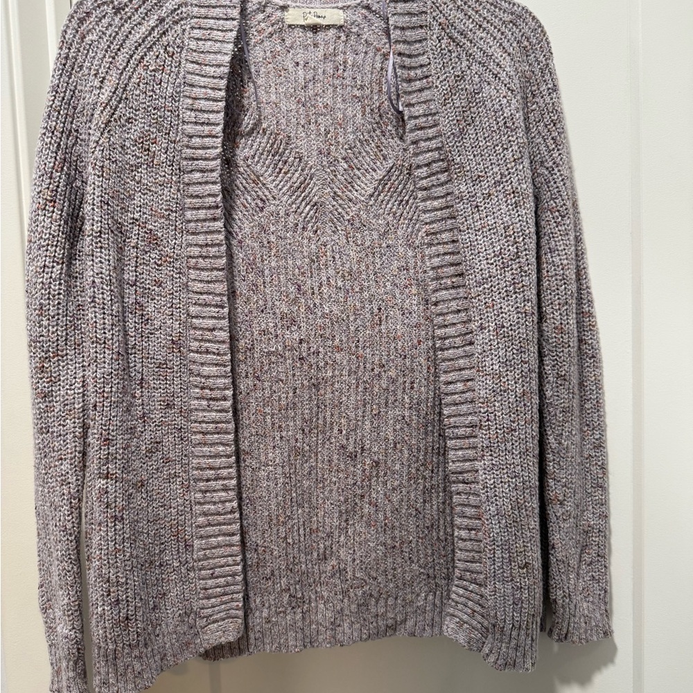Cozy Knit Cardigan in Heathered Gray